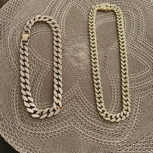 Gold Cuban Link Chain bundle